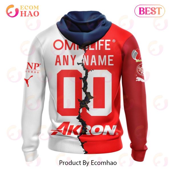 LIGA MX Chivas De Guadalajara 2023-2024 Home Mix Away Kits 3D Hoodie