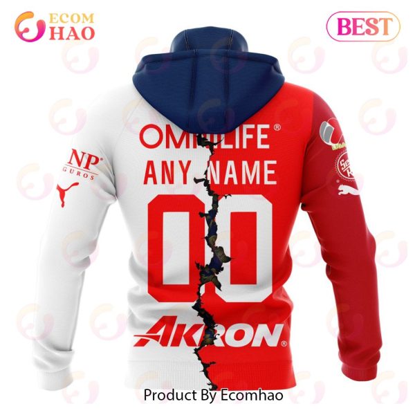 LIGA MX Chivas De Guadalajara 2023-2024 Home Mix Away Kits 3D Hoodie