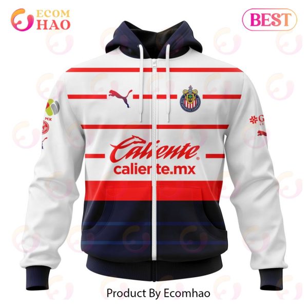 LIGA MX Chivas Guadalajara 2023 – 2024 Away Kits 3D Hoodie