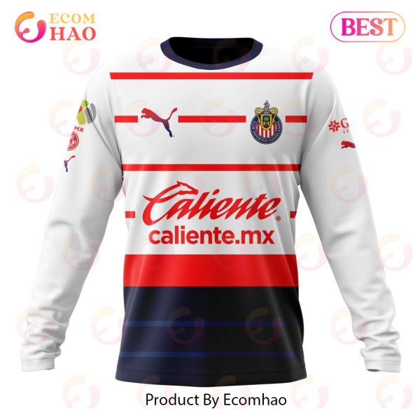 LIGA MX Chivas Guadalajara 2023 – 2024 Away Kits 3D Hoodie