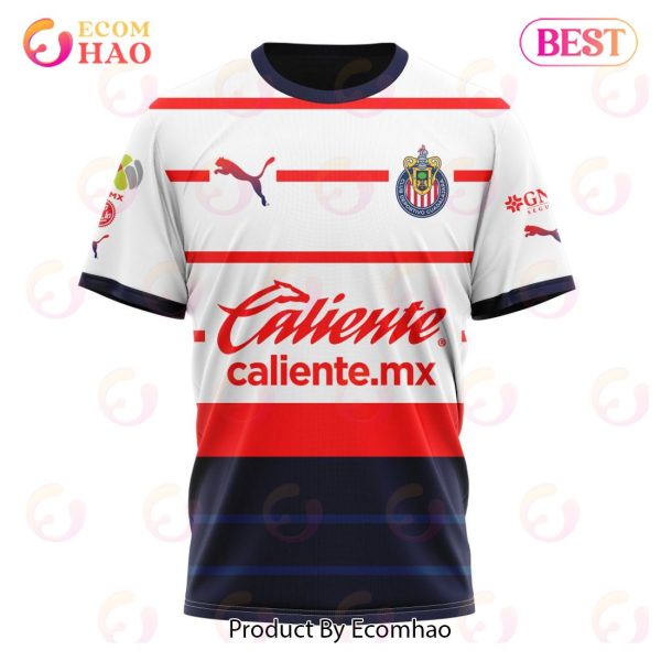 LIGA MX Chivas Guadalajara 2023 – 2024 Away Kits 3D Hoodie
