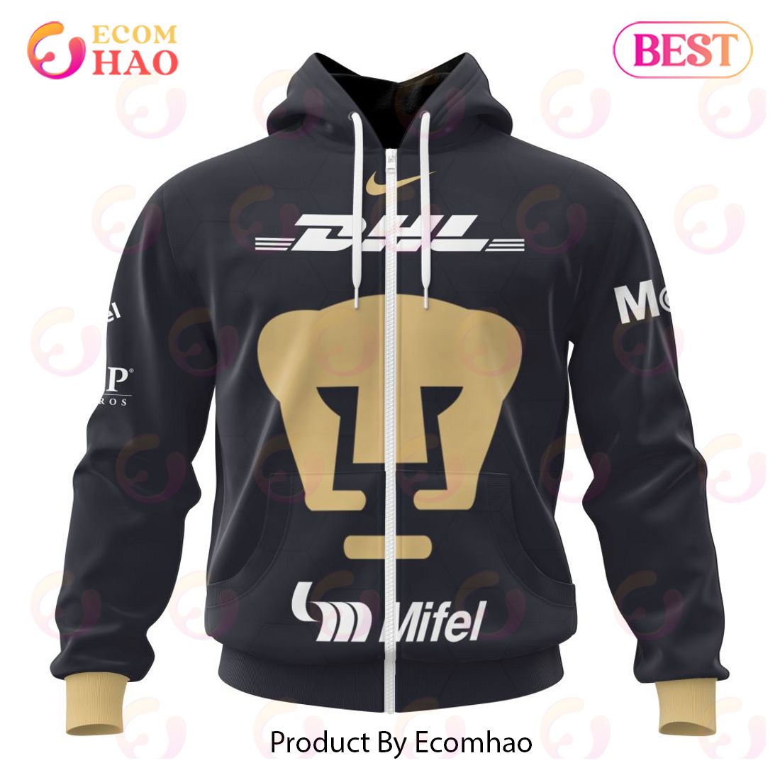 LIGA MX Pumas UNAM 2023 – 2024 Away Kits 3D Hoodie