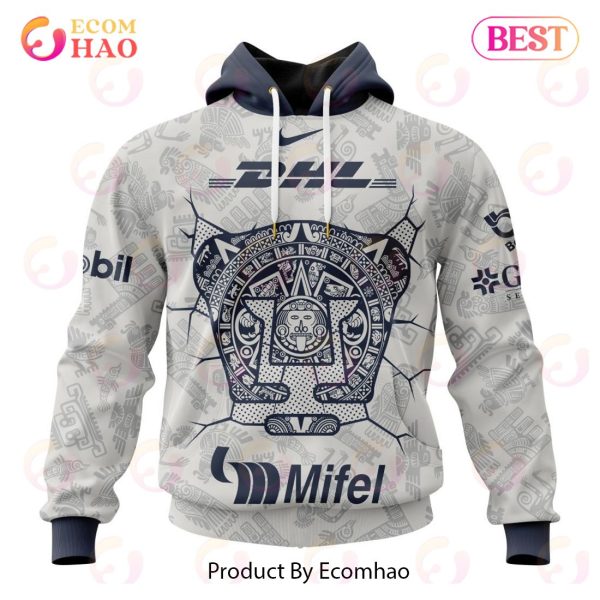 LIGA MX Pumas UNAM 2023 – 2024 Home Aztec Design 3D Hoodie
