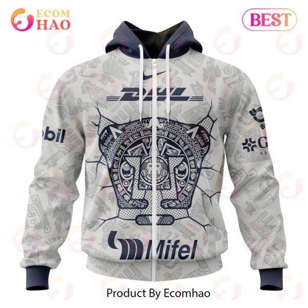 LIGA MX Pumas UNAM 2023 – 2024 Home Aztec Design 3D Hoodie