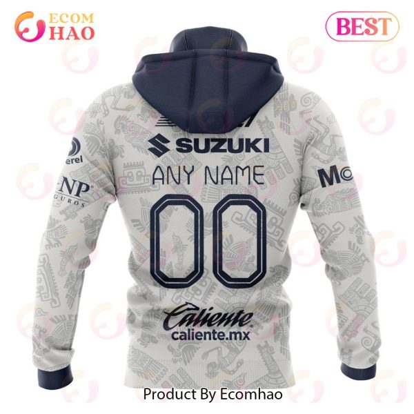 LIGA MX Pumas UNAM 2023 – 2024 Home Aztec Design 3D Hoodie