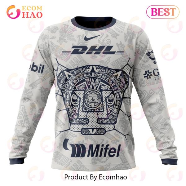 LIGA MX Pumas UNAM 2023 – 2024 Home Aztec Design 3D Hoodie