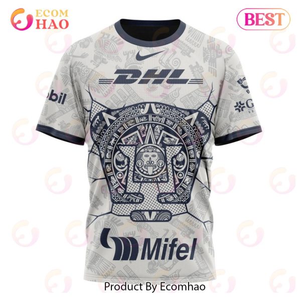 LIGA MX Pumas UNAM 2023 – 2024 Home Aztec Design 3D Hoodie