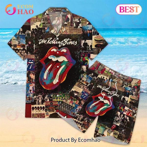 PREMIUM The Rolling Stones Hawaiian Shirt And Short Set