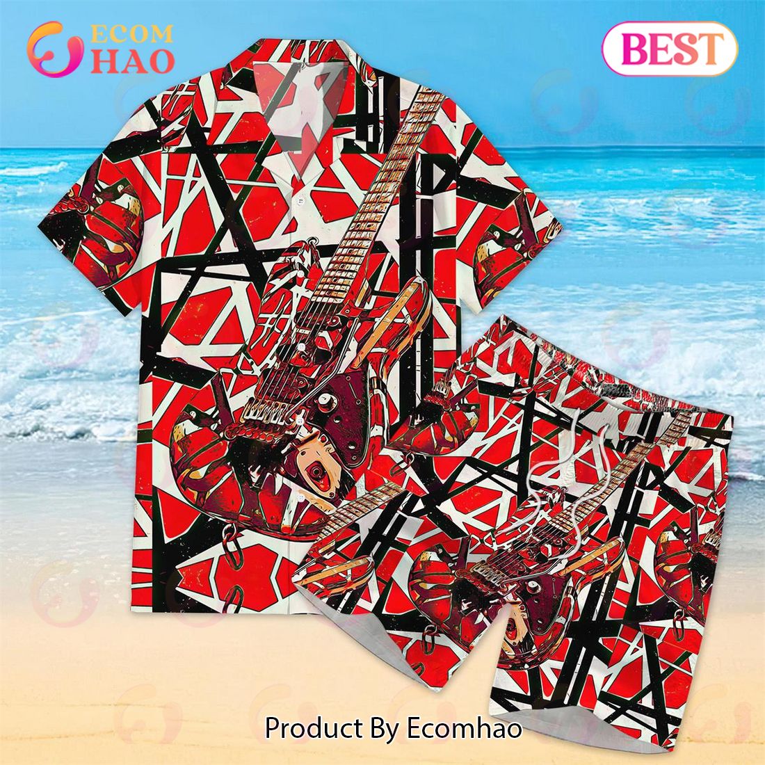 Van Halen Retro Summer Unisex Hawaiian Shirt