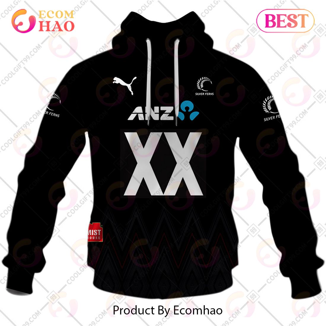 Personalized Netball NZ Silver Ferns World Cup 2023 Jersey Style 3D Hoodie