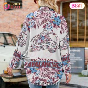 NEW] NHL Colorado Avalanche Hawaiian Design Woman Casual Shirt