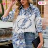 NEW] NHL St. Louis Blues Hawaiian Design Woman Casual Shirt