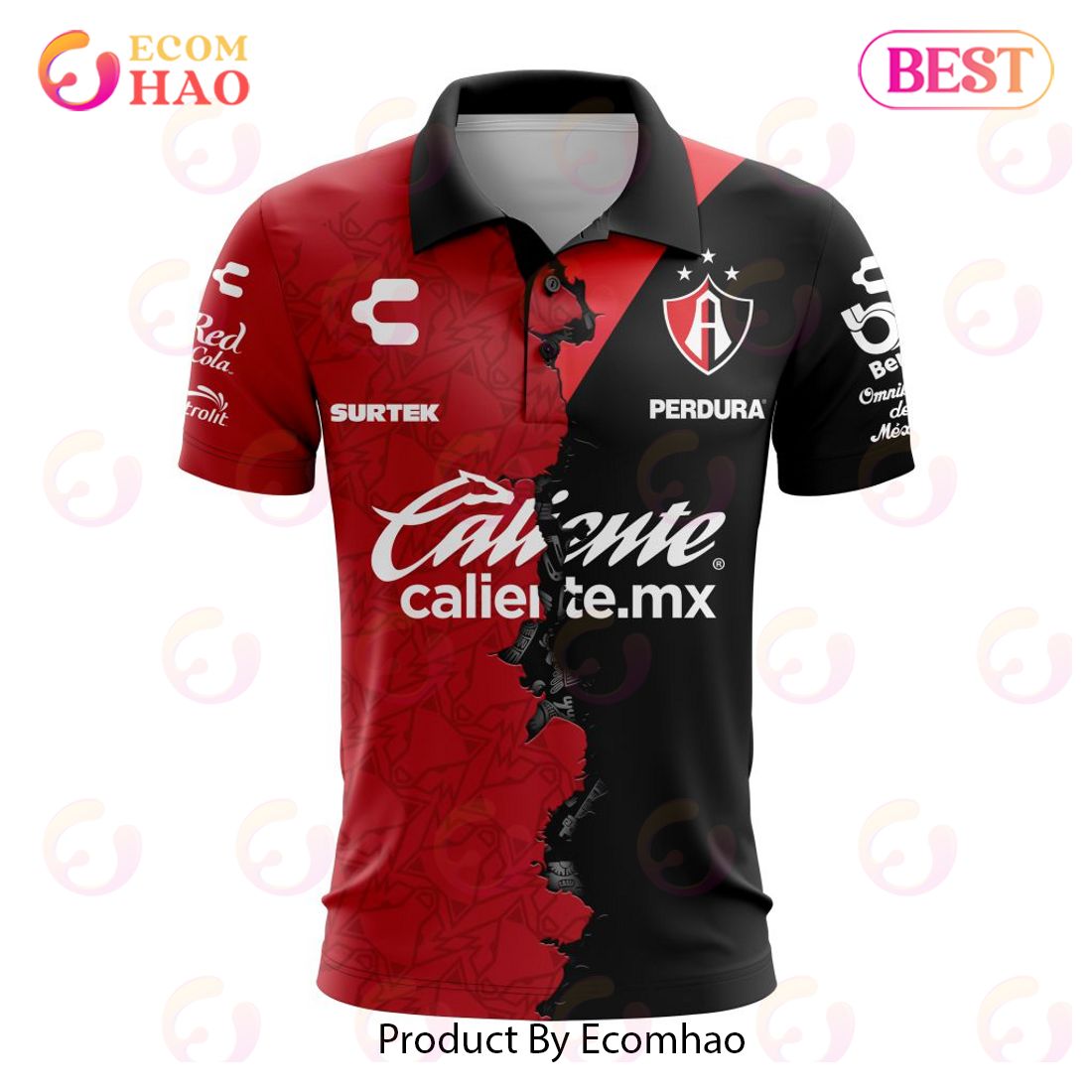 LIGA MX Atlas F.C 2023 – 2024 Home Mix Away Polo Shirt