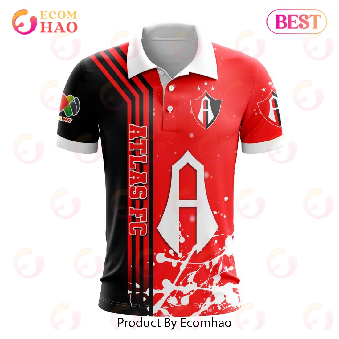 LIGA MX Atlas F.C New Design Polo Shirt For Fan