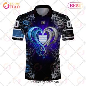 Personalized Racing 92 Rugby Rose Dragons Design Polo