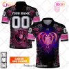 Personalized Stade Rochelais Rugby Rose Dragons Design Polo