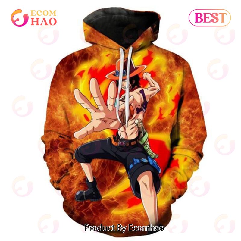 PREMIUM One Piece Ace 3D Printed Casual Hoodie