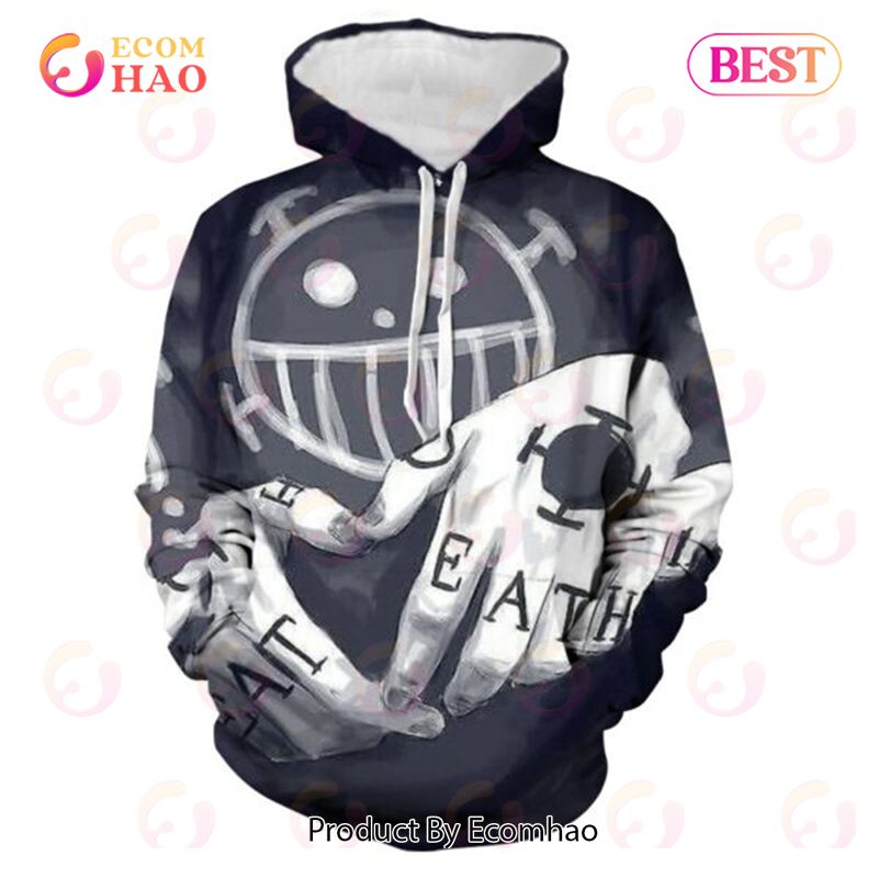 PREMIUM One Piece Law Death 3D Printed Casual Hoodie