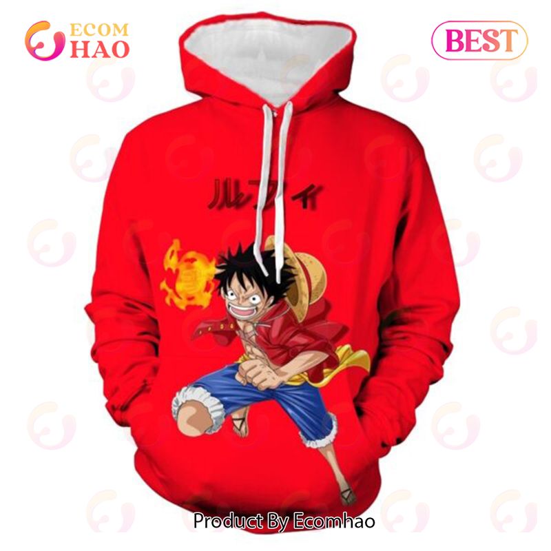 PREMIUM One Piece Luffy 3D Printed Casual Hoodie