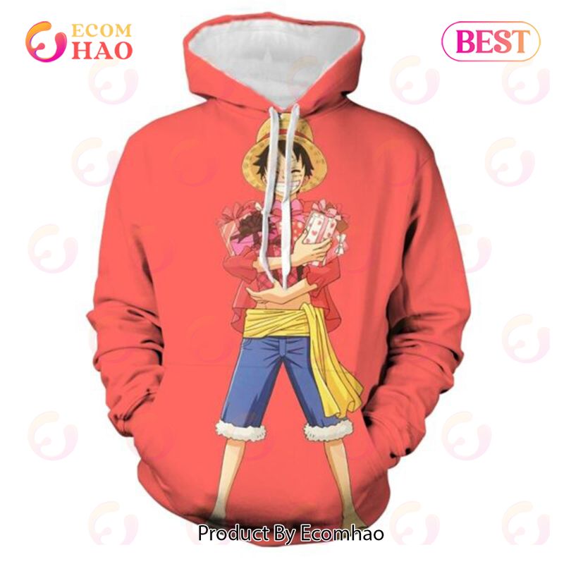 PREMIUM One Piece Luffy Love Candy 3D Printed Casual Hoodie