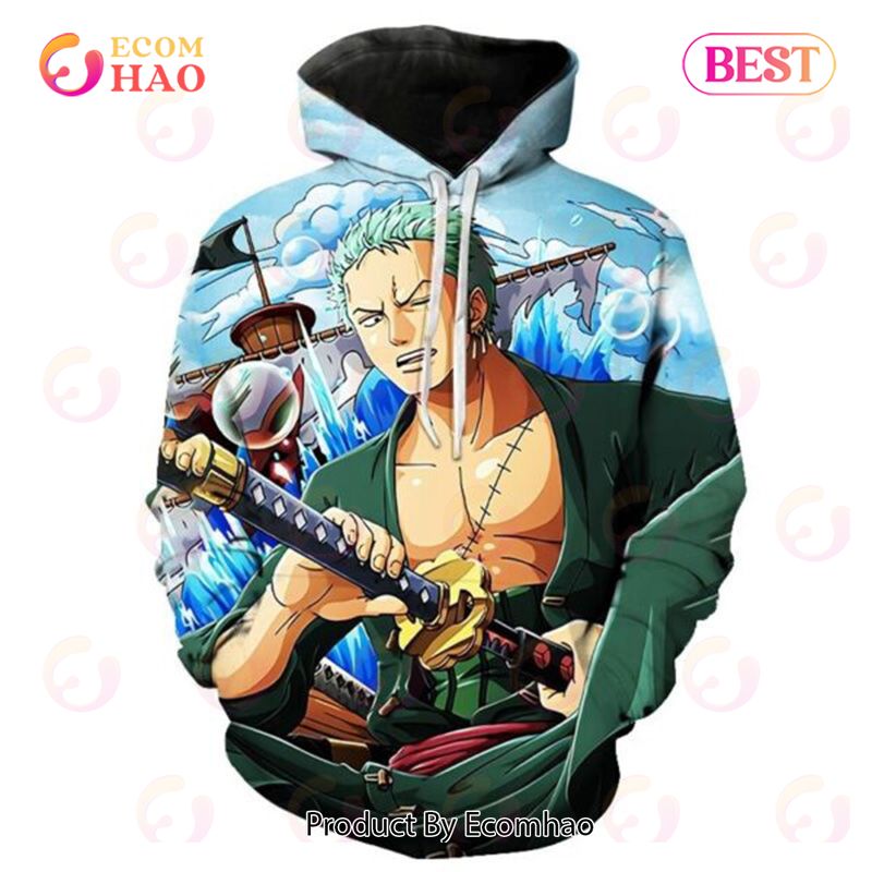 PREMIUM One Piece Zoro 3D Printed Casual Hoodie