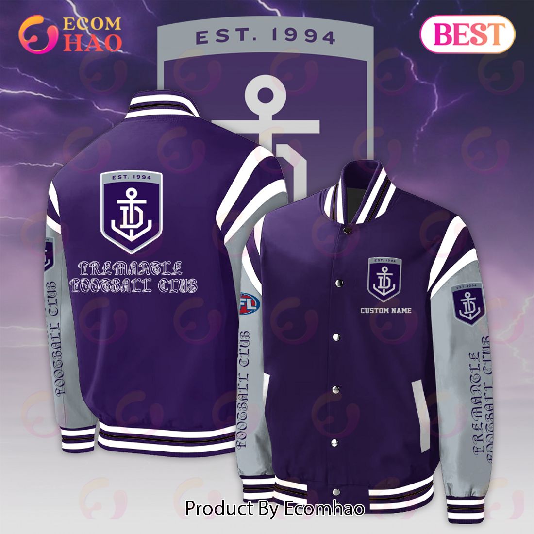 Fremantle Dockers Football Club – AFL Personalized Baseball Jacket