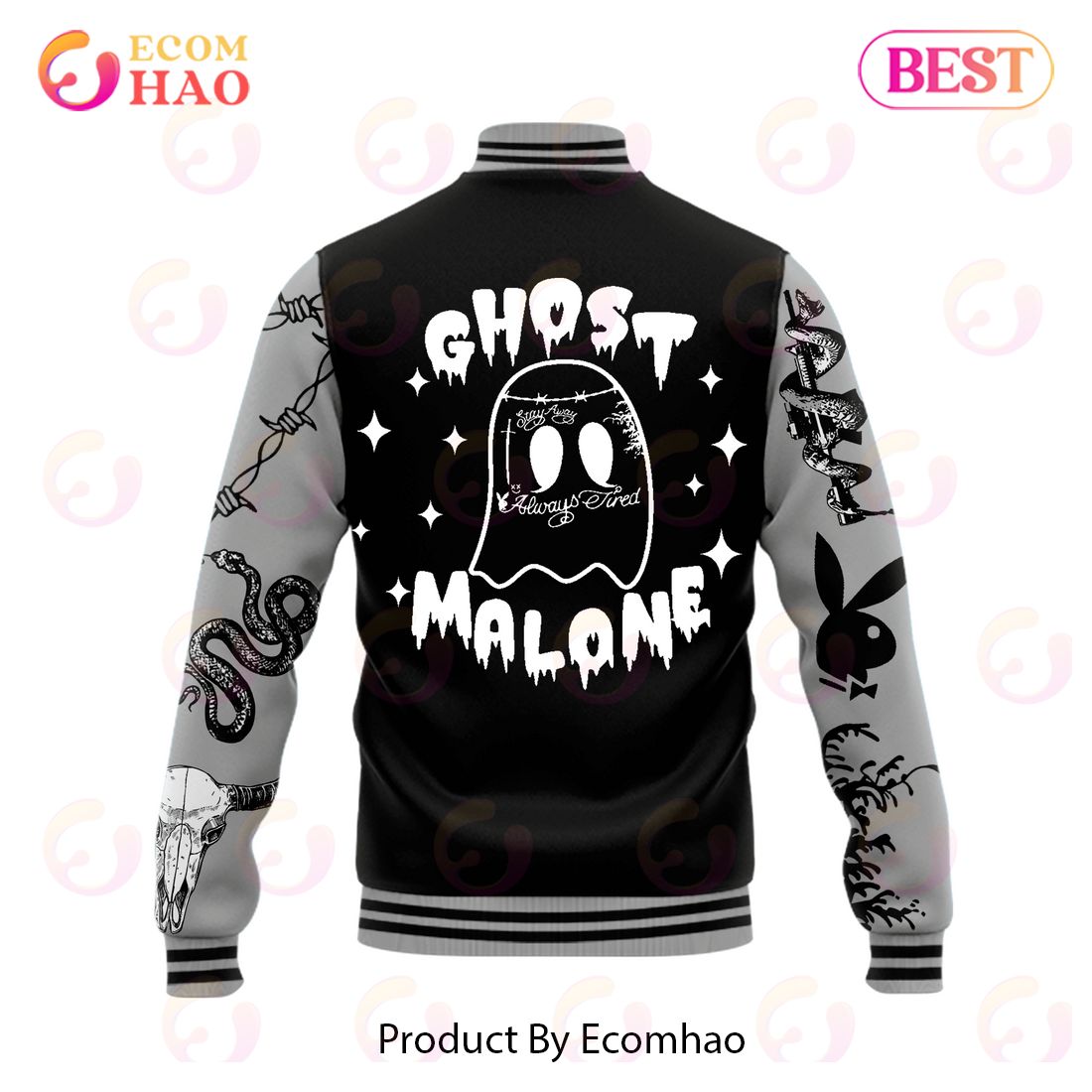 PREMIUM Post Malone – Ghost Malone Baseball Jacket