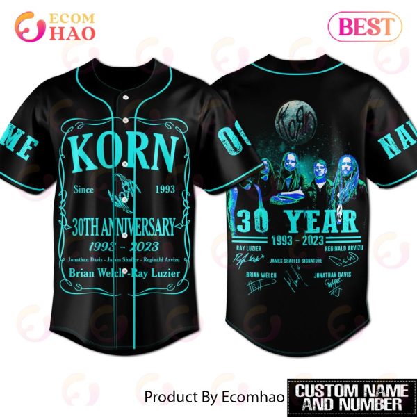 Korn 30th Anniversary 1993 - 2023 Signature Custom Baseball Jersey ...