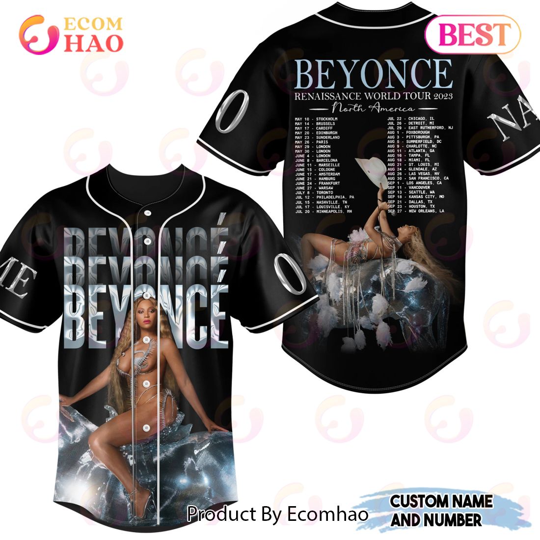 Renaissance World Tour – Beyonce Custom Baseball Jersey