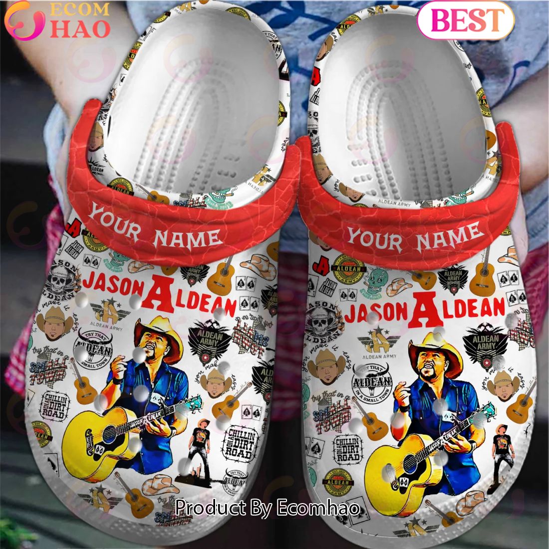 Jason Aldean Custom Name Clogs