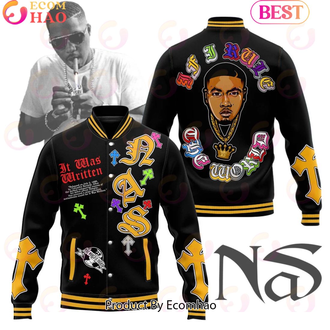 PREMIUM Rapper Nas Baseball Jacket