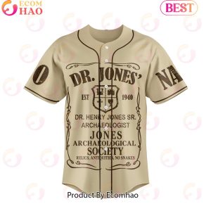 Dr. Jones’ Est 1940 Professor Of Archaeology Custom Baseball Jersey