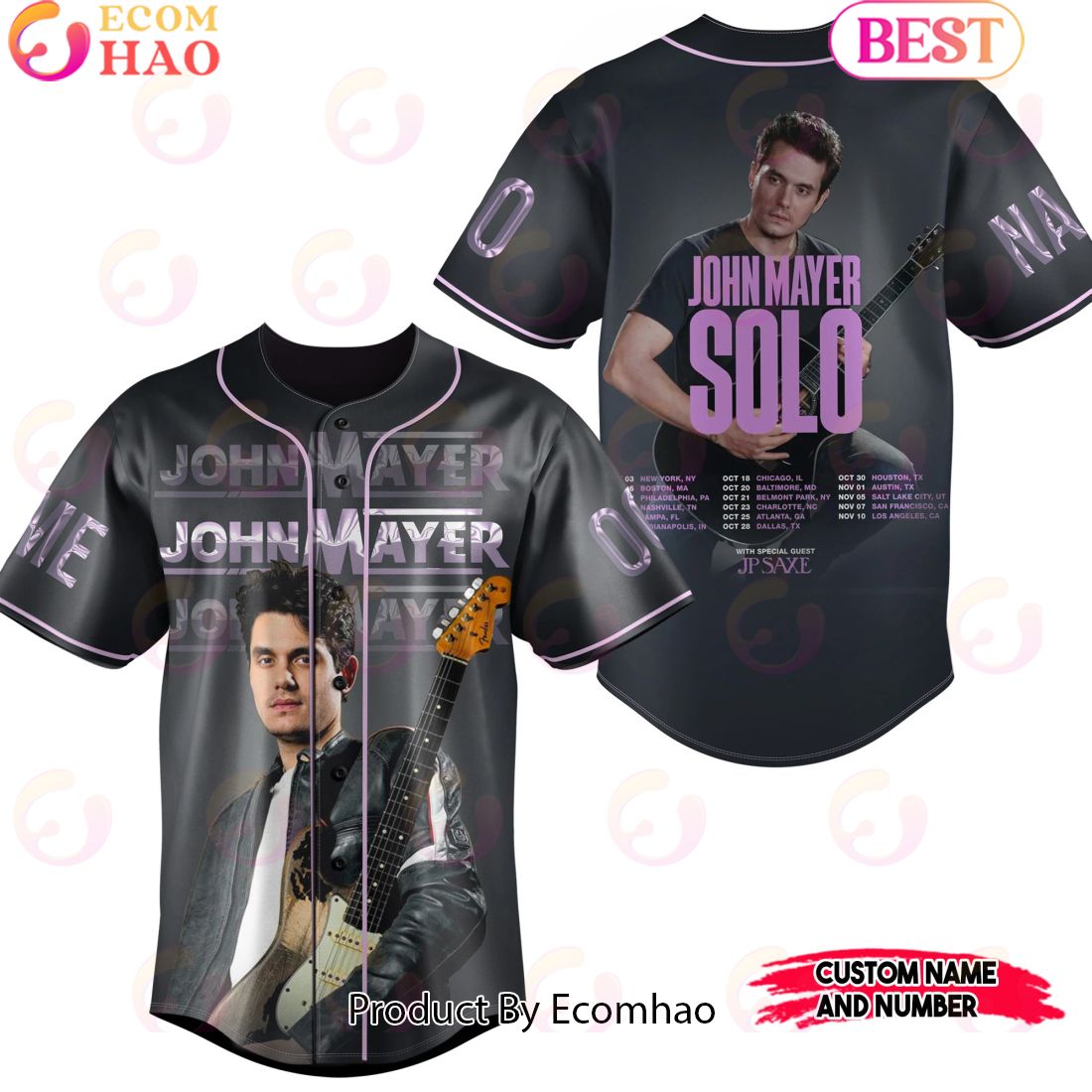 John Mayer Solo Custom Baseball Jersey