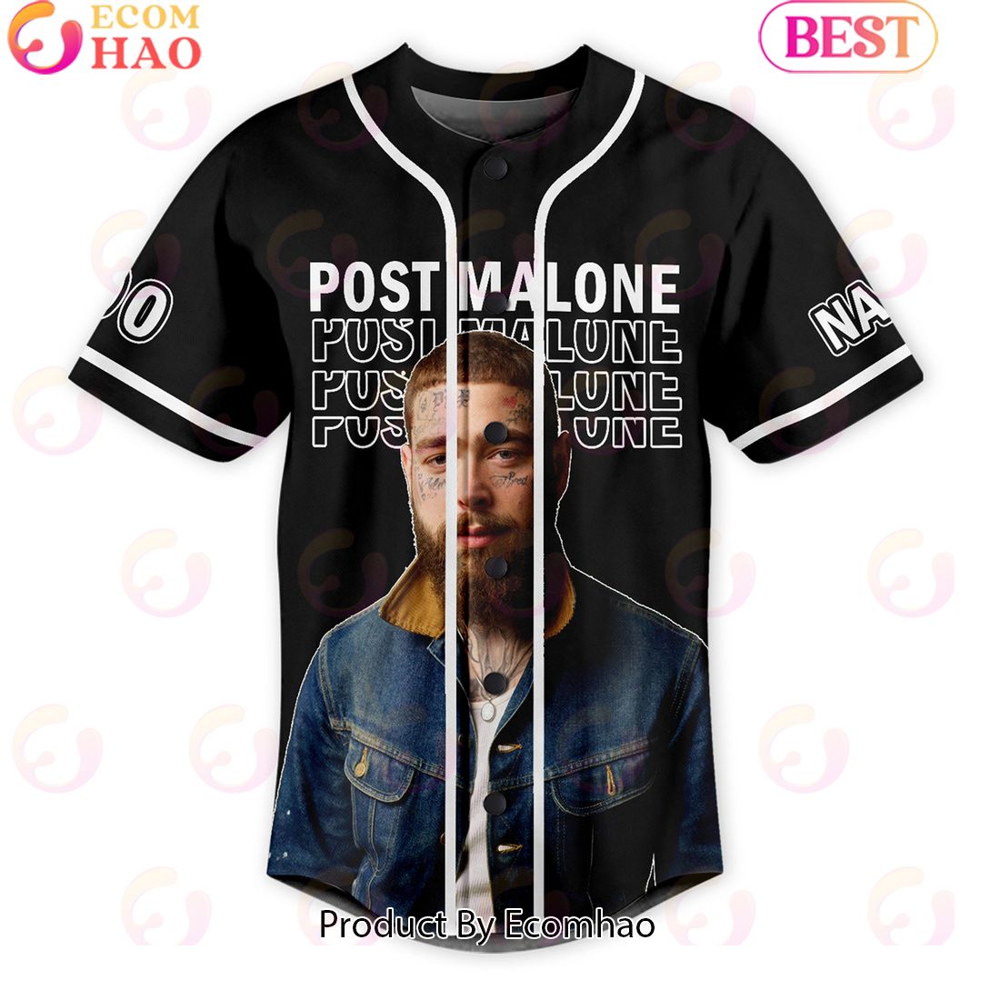 Post Malone Release July 28, 2023 Custom Baseball Jersey