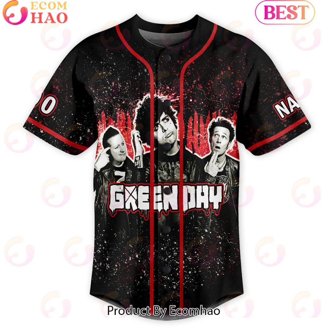 PREMIUM Green Day Custom Baseball Jersey