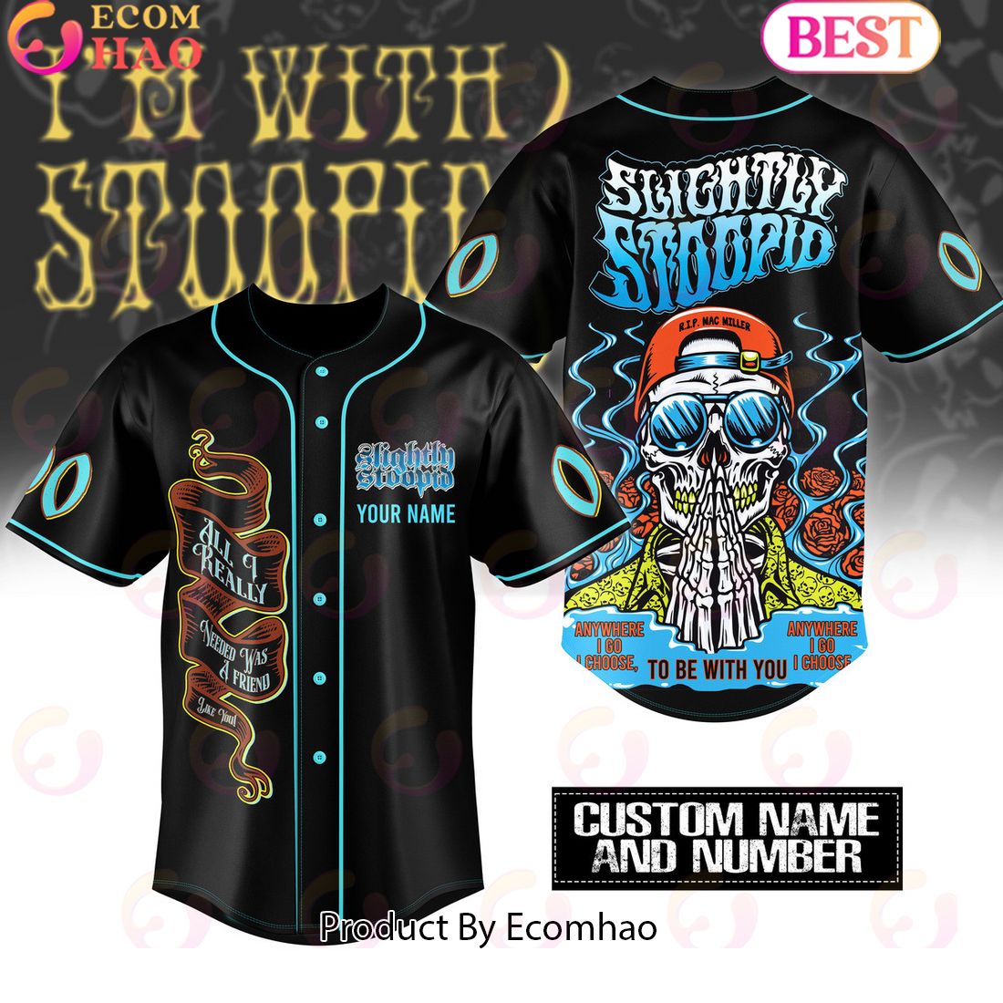 Slightly Stoopid Custom Your Name And Number Baseball Jersey