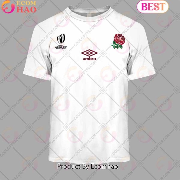 Personalized Rugby World Cup 2023 England Rugby Home Jersey 3D Hoodie