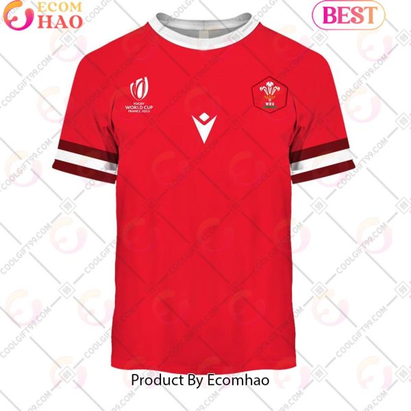 Personalized Rugby World Cup 2023 Wales Rugby Home Jersey 3D Hoodie