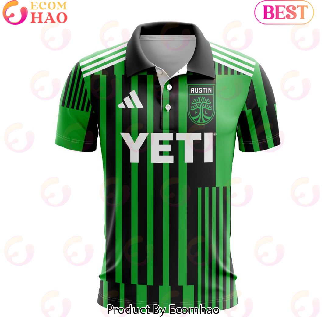 MLS Austin FC 2023 Home Las Voces Custom Polo Shirt