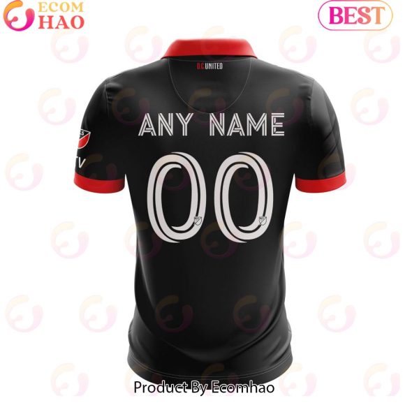 MLS D.C. United 2023 Home Red & Black Custom Polo Shirt