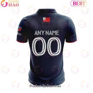 MLS New England Revolution 2023 Home The Liberty Custom Polo Shirt