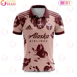 MLS Portland Timbers 2023 Away Heritage Rose Custom Polo Shirt