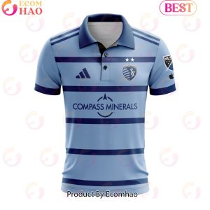 MLS Sporting Kansas City 2023 Home Hoops 4.0 Custom Polo Shirt