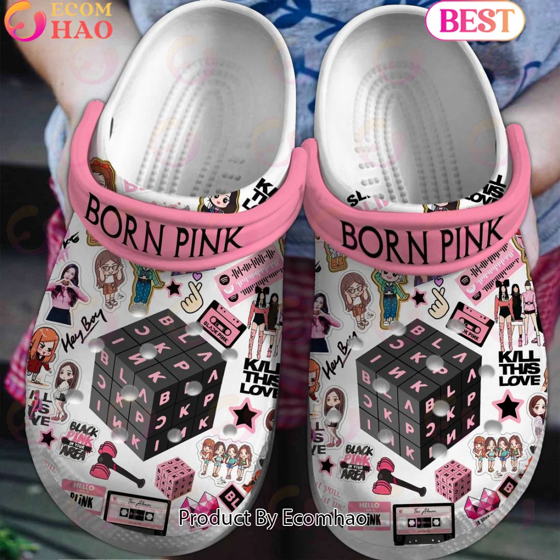 PREMIUM Born Pink – Black Pink Clogs