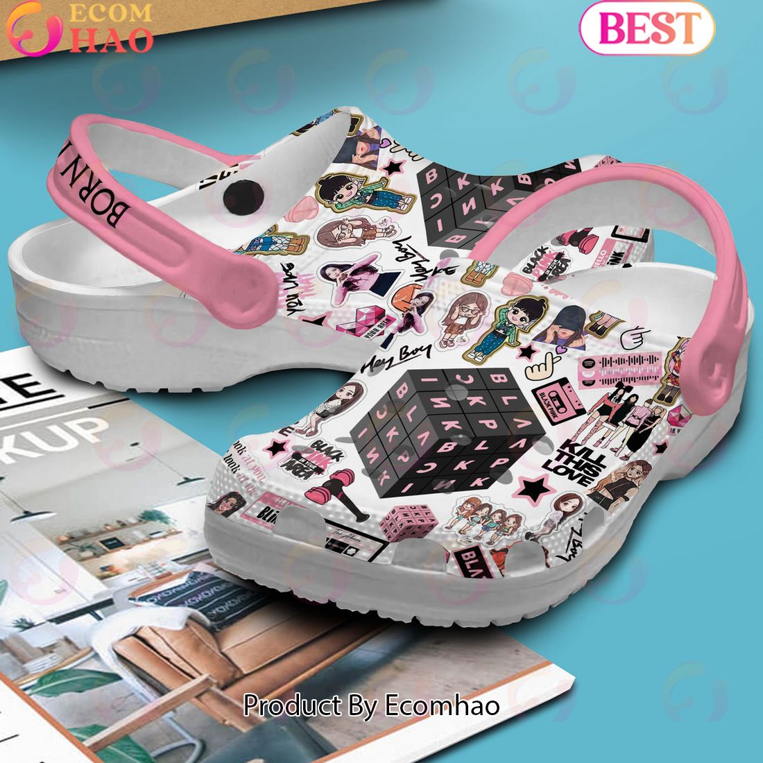 PREMIUM Born Pink – Black Pink Clogs