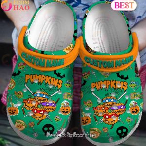 PREMIUM Custom Name Pumpkins Ninja Turtles Halloween Style Clogs