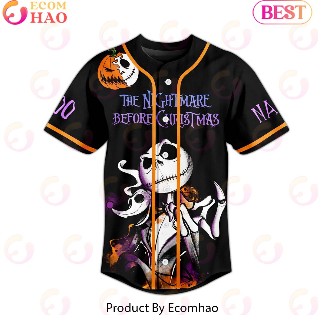 Customize Your Number The Nightmare Before Christmas I Am The Pumpkin King Baseball Jersey