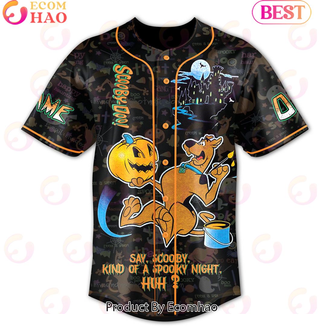 PREMIUM Scooby-Doo! Say Scooby Kind Of A Spooky Night Huh Baseball Jersey