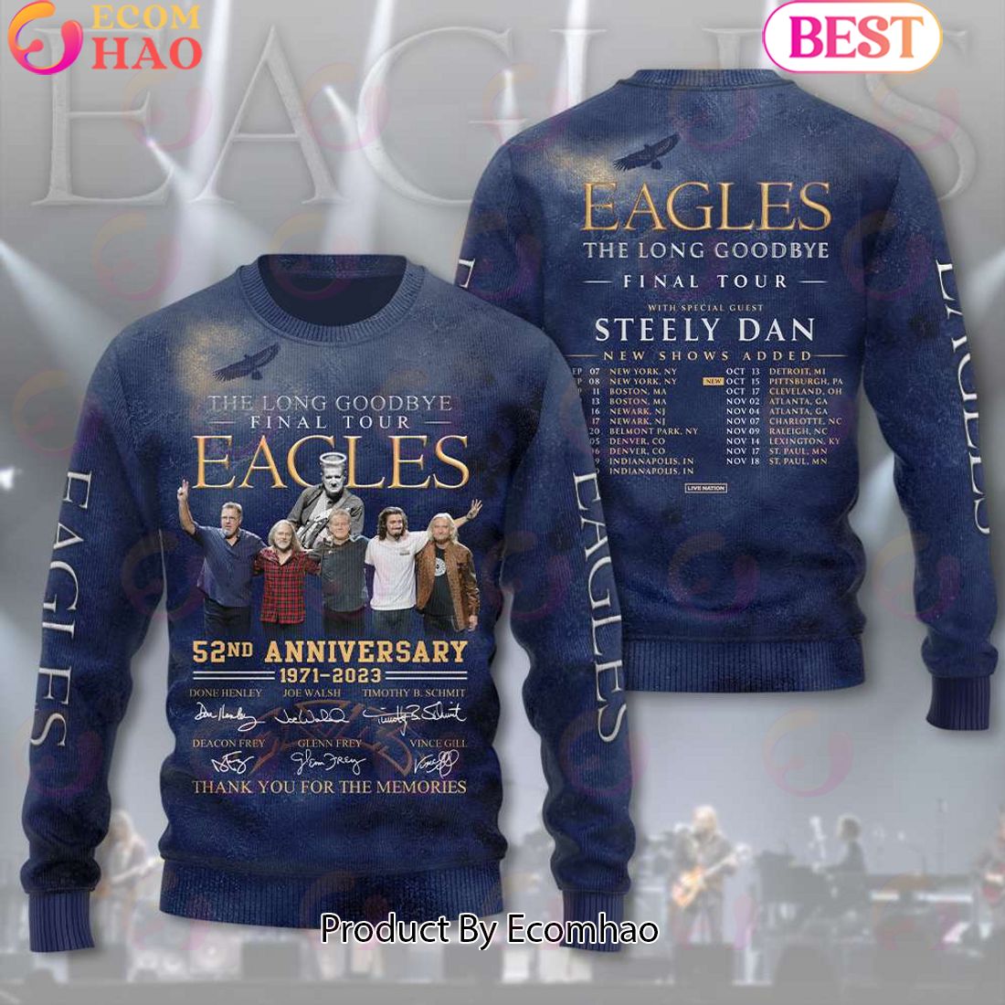 The Long Goodbye Final Tour Eagles 52nd Anniversary 1971 – 2023 3D Hoodie