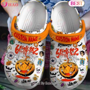 Custom Name Blink-182 Halloween Design Clogs